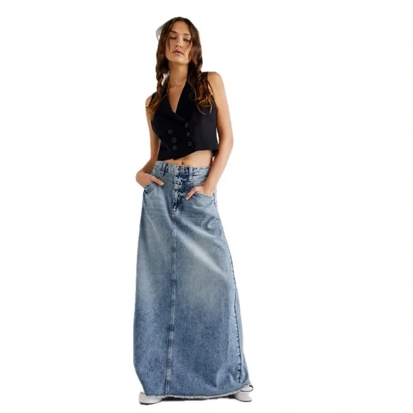 Free PeopleCome As You Are Maxi Skirt NWT